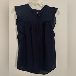 JCrew sleeveless blouse.  Size: 00 Color: Navy blue